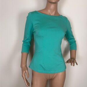 Pinup Couture Turquoise mint 3/4 Sleeve Top